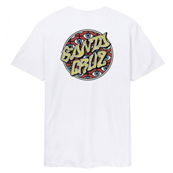 Santa Cruz T-Shirt Salba Eyes Dot T-Shirt - White - Skatewarehouse.co.uk