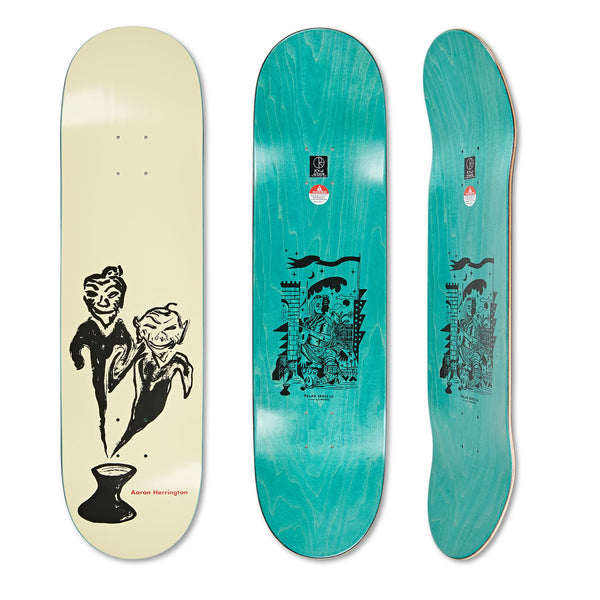 Polar Skate Co Aaron Herrington - Pot demons (Yellow) Skateboard Deck - 8.5