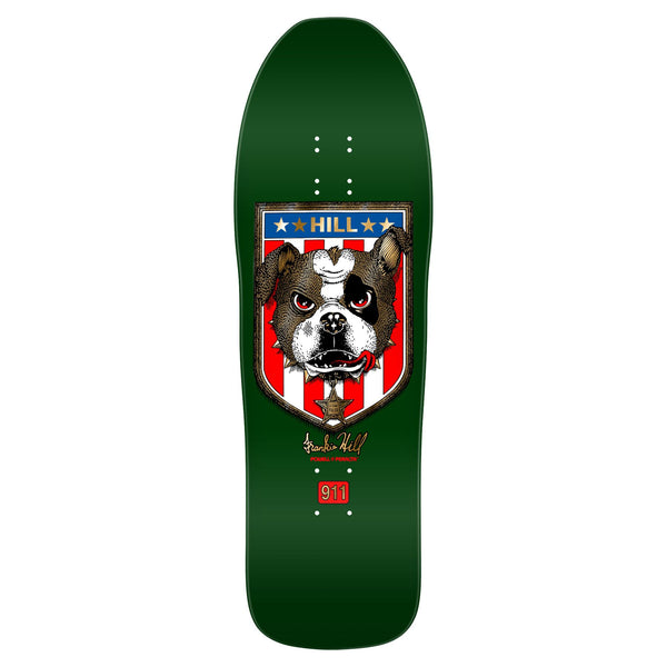 Powell Peralta Frankie Hill Bulldog Reissue Green / Gold Foil x Skateboard Deck - 10.0