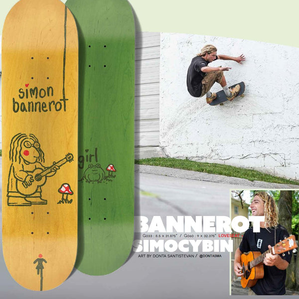 Girl Skateboard Cybin Simon Bannerot Skateboard Deck - 8.5