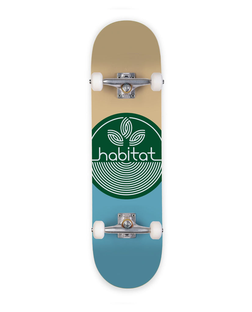 Habitat Leaf Dot Green Complete Skateboard - 7.75" - Skatewarehouse.co.uk