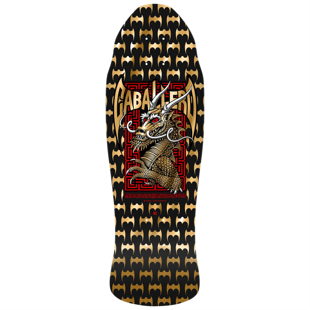 Powell-Peralta Steve Caballero • Street '23' • • Black / Gold Foil Skateboard Deck - 9.625"