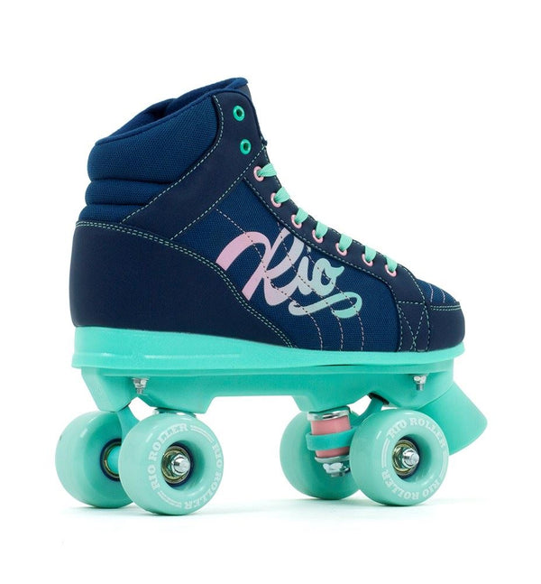Rio Roller Lumina Quad Skates - Navy / Green - Skatewarehouse.co.uk