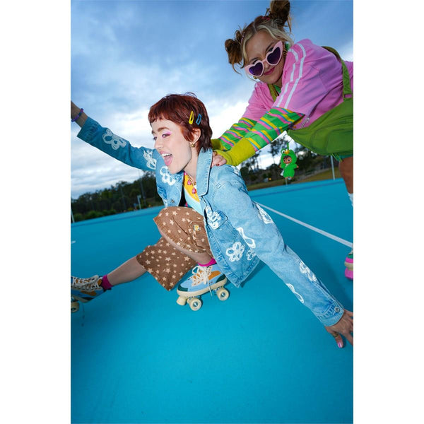 Rio Roller Beats Quad Skates - Blue / Tan
