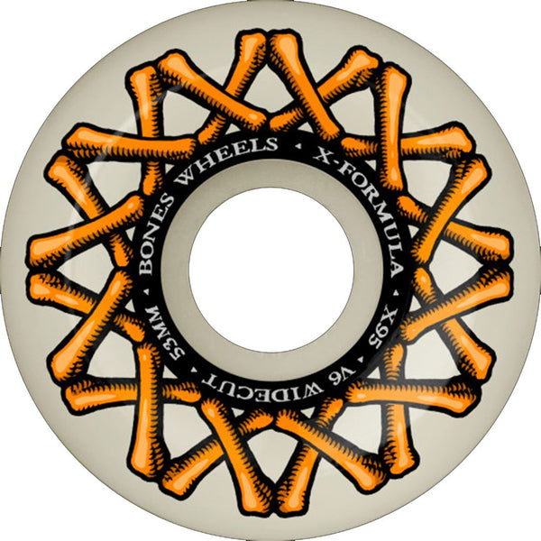 BONES X-Formula XF Widecut • 53mm • 95A • V6 Skateboard Wheels - White