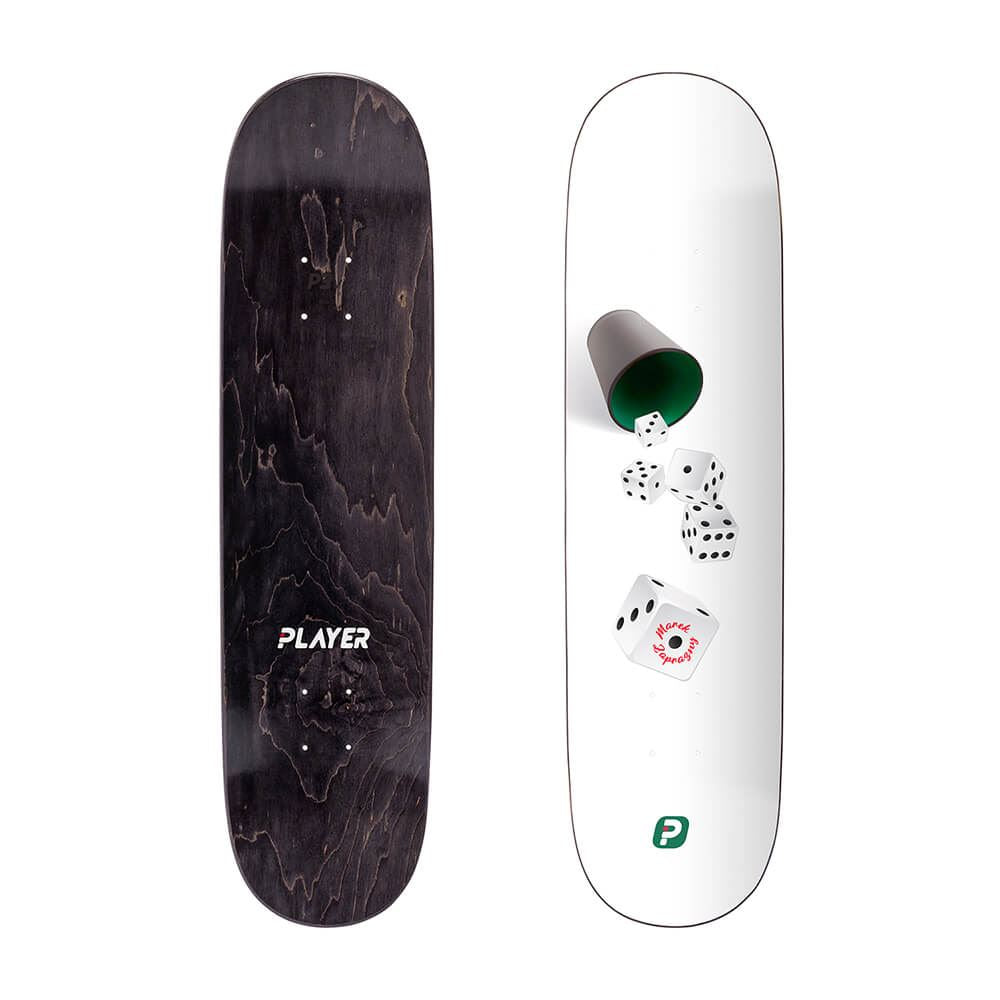Player 5 Dice Zaprazny Player Skateboard Deck - 7.87" - Skatewarehouse.co.uk