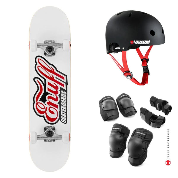 Enuff Classic Logo White Complete Skateboard Bundle - 7.75