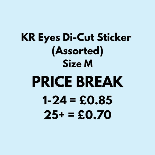 Krooked KR Eyes Di-Cut Sticker (Assorted) Size - M