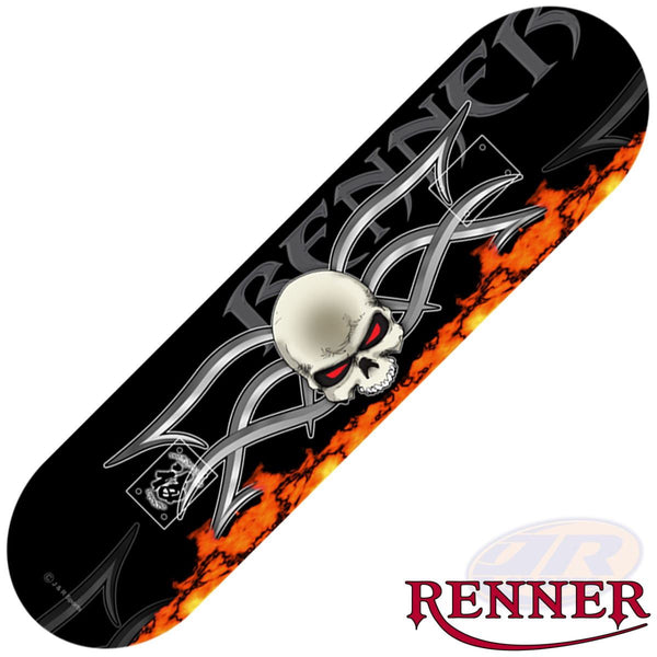 Renner A Inc Abec 5 & Black Trucks - A19 Devils Eye Complete Skateboard - 7.75