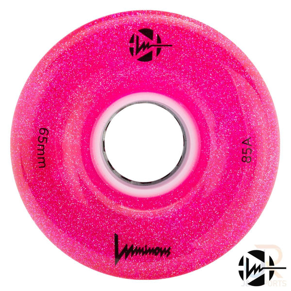 Luminous LED Quad Wheel - Pink Glitter - 65x37mm / 85a (Unit) - 37mm