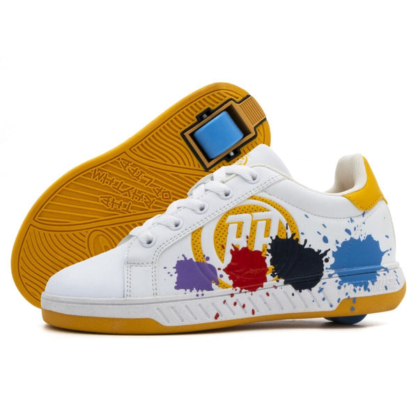 Breezy Rollers Splash - White / Yellow - Skatewarehouse.co.uk