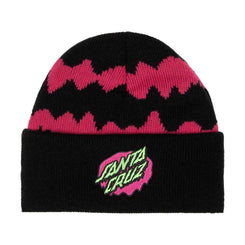 Santa Cruz Youth Beanie Youth Slime Stripe Beanie Black Slime Stripe - O/S - Skatewarehouse.co.uk