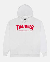 Thrasher Hoody Skate Mag - White / Red - Skatewarehouse.co.uk