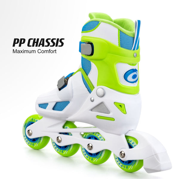 Osprey Adjustable Inline Skate - Velocity - Blue - Skatewarehouse.co.uk