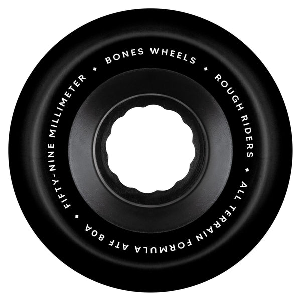 BONES All Terrain Formula • ATF • Rough Riders • • 80A • Black (Spring '26) Skateboard Wheels - 59mm