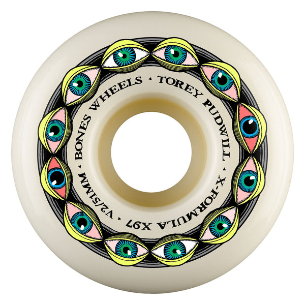 BONES Skateboard Wheels Torey Pudwill 'Frying Eyes' V2 (Locks) X-Formula 97A