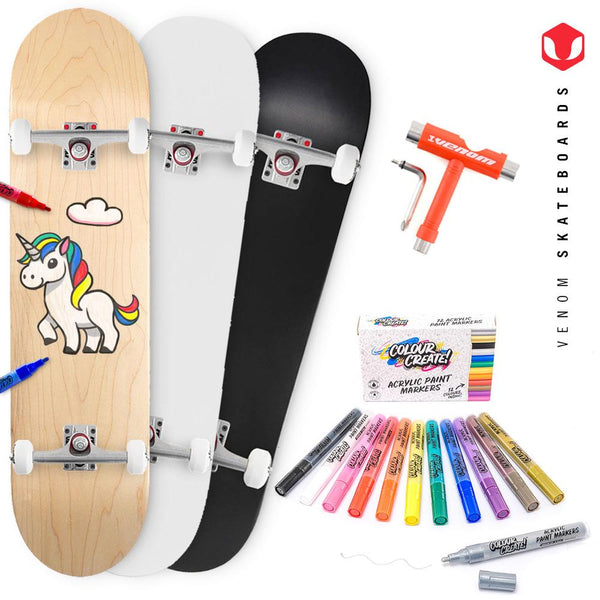 Venom Skateboards Complete Skateboard & Pens - 8.0