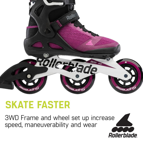 Rollerblade RB MACROBLADE 100 3WD W Vio/Nor Inline Recreational Skate - Skatewarehouse.co.uk