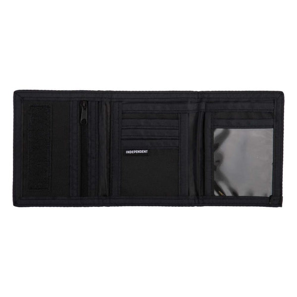 Independent Wallet Velcro Bar Logo Wallet Black - O/S - Skatewarehouse.co.uk