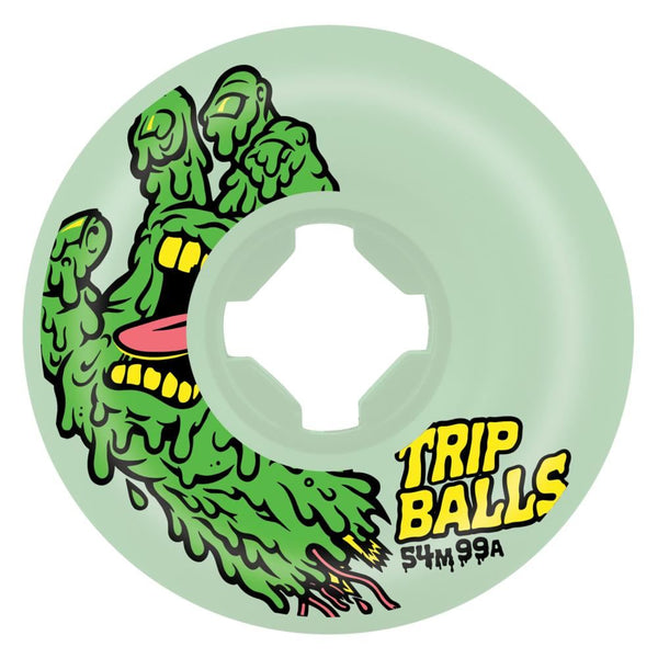 Slime Balls Skateboard Wheels Face Melter Trip Balls 99a - GITD - Skatewarehouse.co.uk