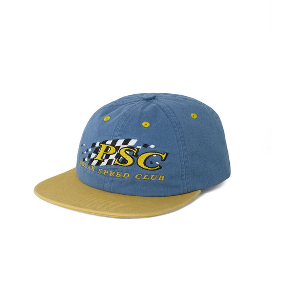 Polar Skate Co Michael Cap | Polar Speed Club (Blue / Yellow) - One Size