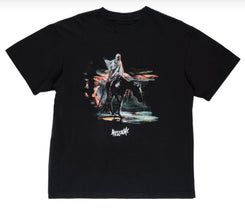 Welcome Skateboards Horseman Boxy Printed Tee (Black) - XL