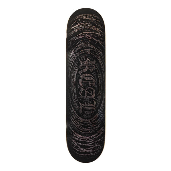 Real Team Barbed Wire Foil Oval (Rusted) Skateboard Deck - 8.5