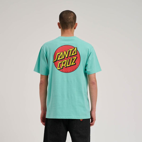 Santa Cruz T-Shirt Classic Dot Chest T-Shirt - Pool Blue - Skatewarehouse.co.uk