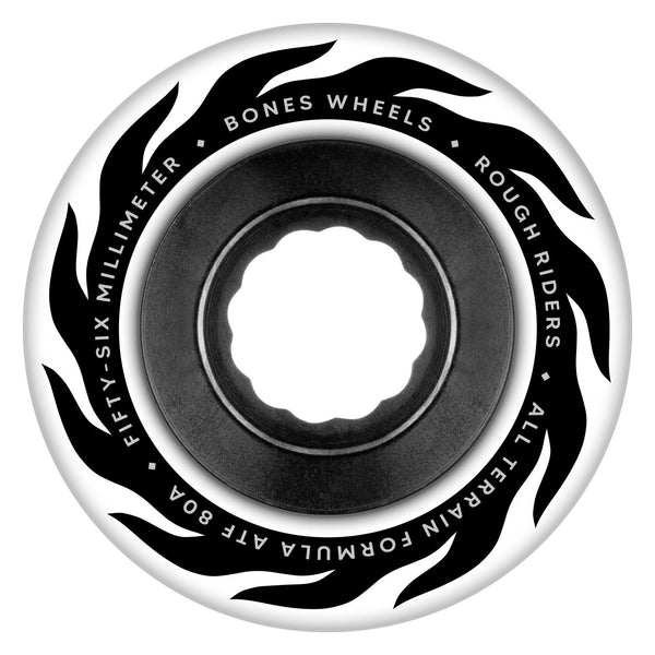 BONES™ Rough Riders • Eternal Flame • ATF • • 80A • White - Skatewarehouse.co.uk