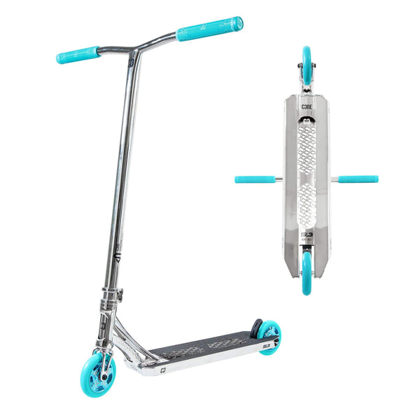 CORE SL3 Complete Stunt Scooter - Chrome / Teal