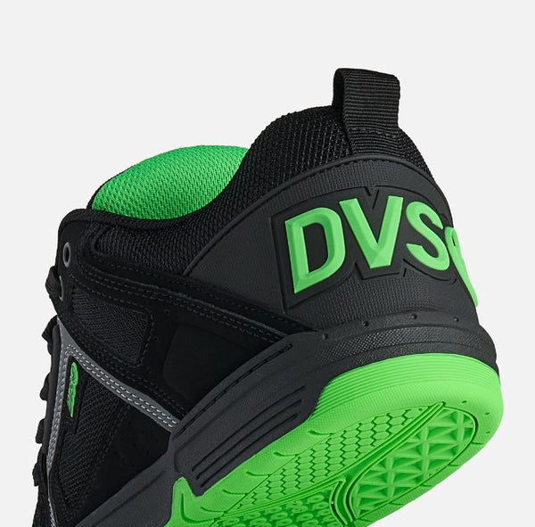 DVS Comanche Skate Shoes Black Charcoal Lime