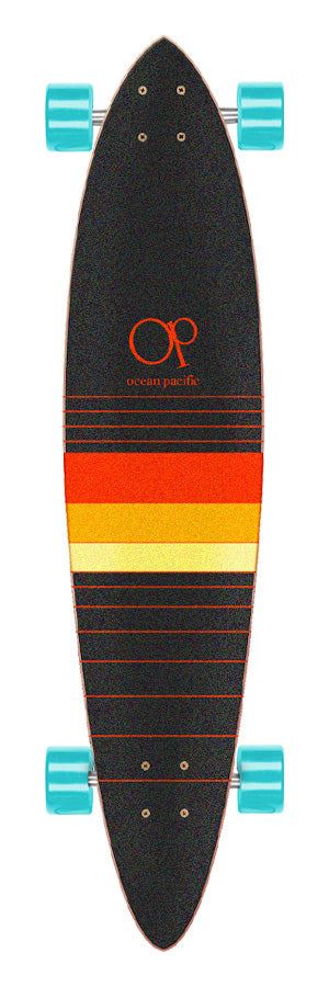 Ocean Pacific Dawn Pintail Off White/Black Off White/Black Complete Longboard - 40.0