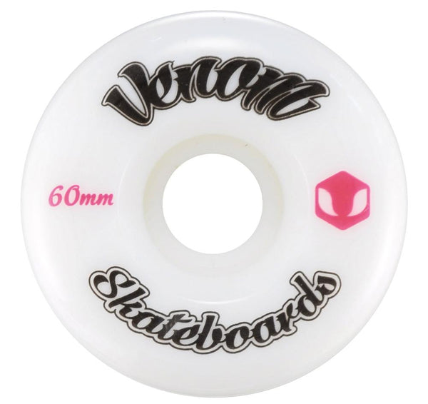 Venom Logo White Skateboard Wheels 50-53mm - Skatewarehouse.co.uk