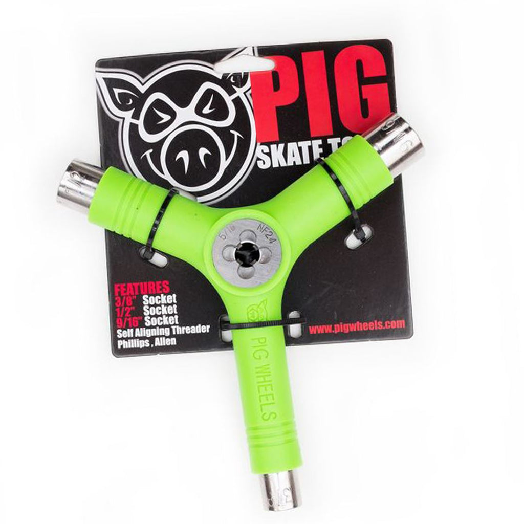 Pig Skateboard Wheels Tool Green - - Skatewarehouse.co.uk