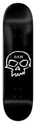 Zero Skateboards Bam Single Skull Black Skateboard Deck - 8.5" - Skatewarehouse.co.uk