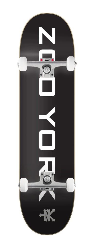 Zoo York OG Logo Block Black/White/Grey x Venom Custom Complete Skateboard - 7.75