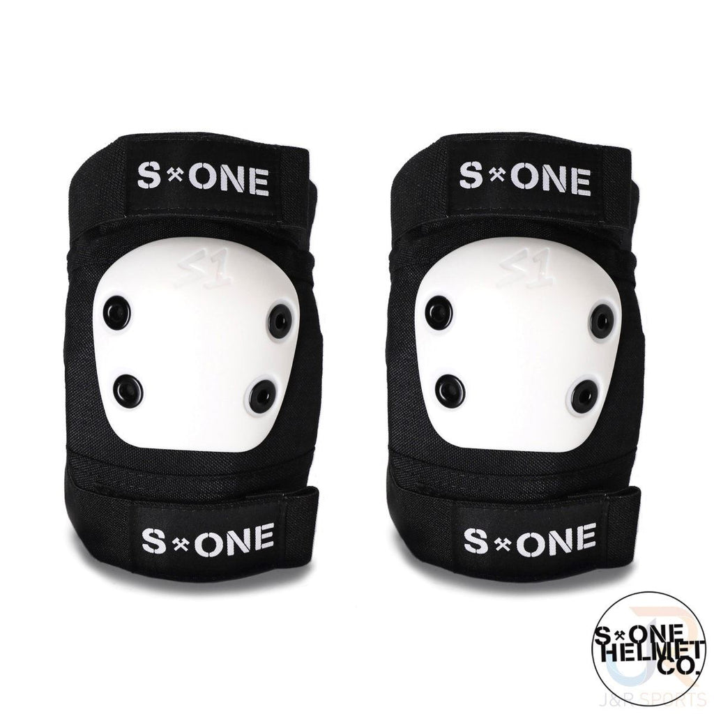 S1 Pro Elbow Pads - Black / White - Large