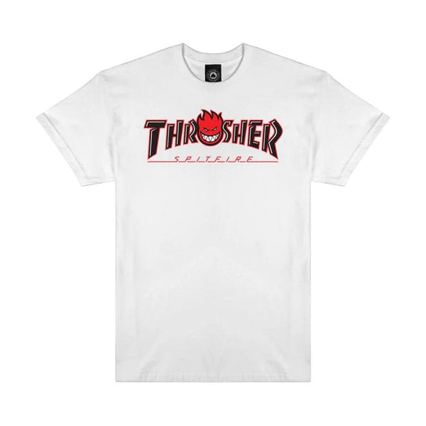 Thrasher x Spitfire T-Shirt Big Head Outline - White
