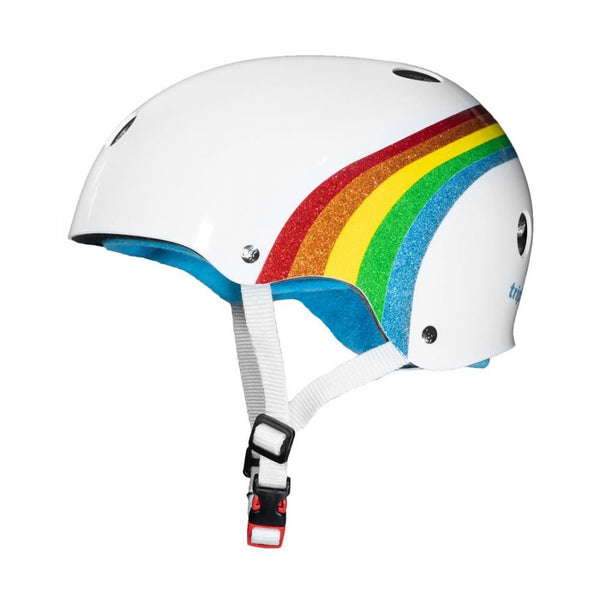 Triple Eight Helmet Certified Sweatsaver - White / Rainbow