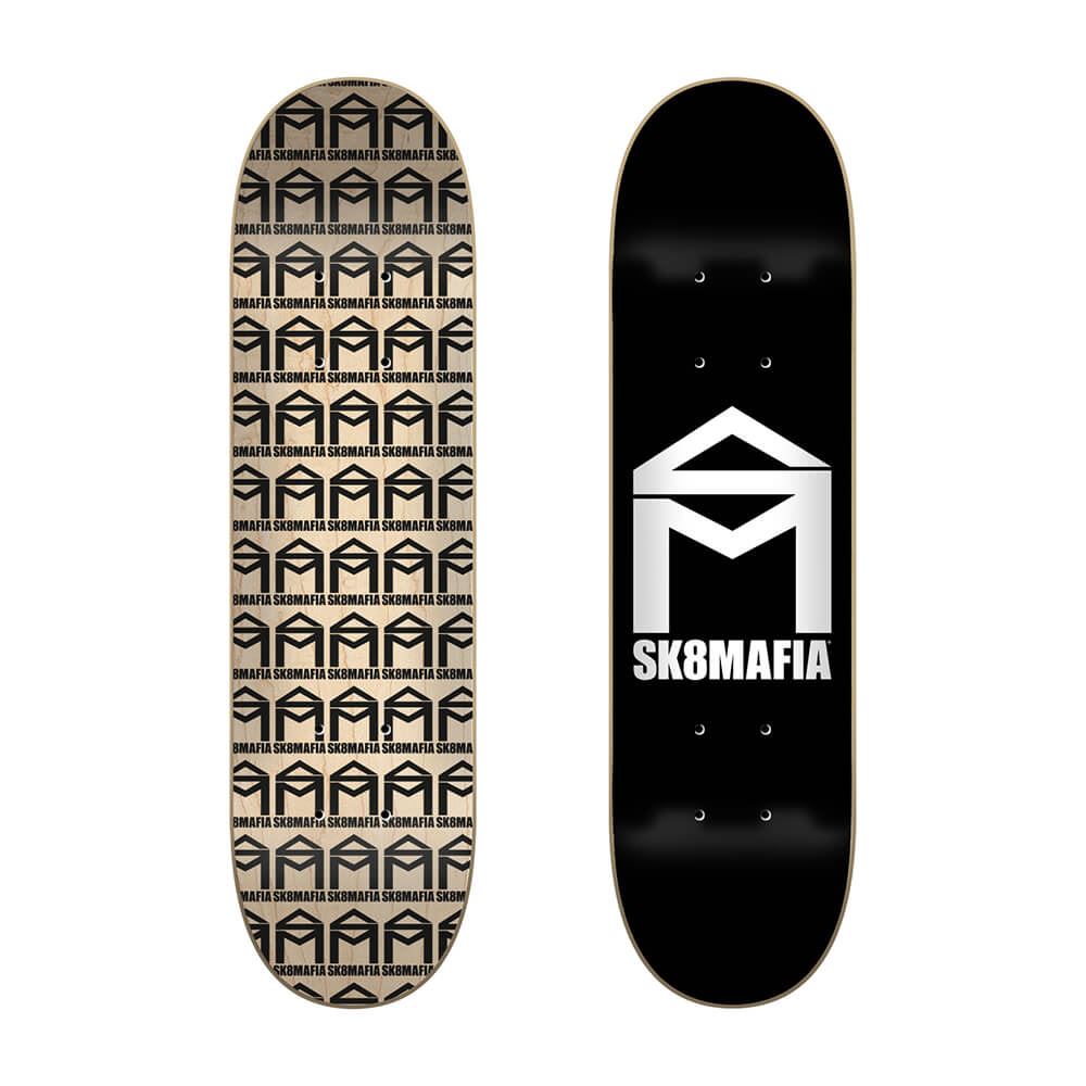 Sk8Mafia House Logo Black Sk8Mafia Micro Skateboard Deck - 6.0" - Skatewarehouse.co.uk