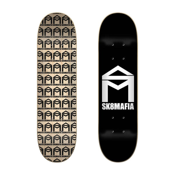 Sk8Mafia House Logo Black Sk8Mafia Micro Skateboard Deck - 6.0