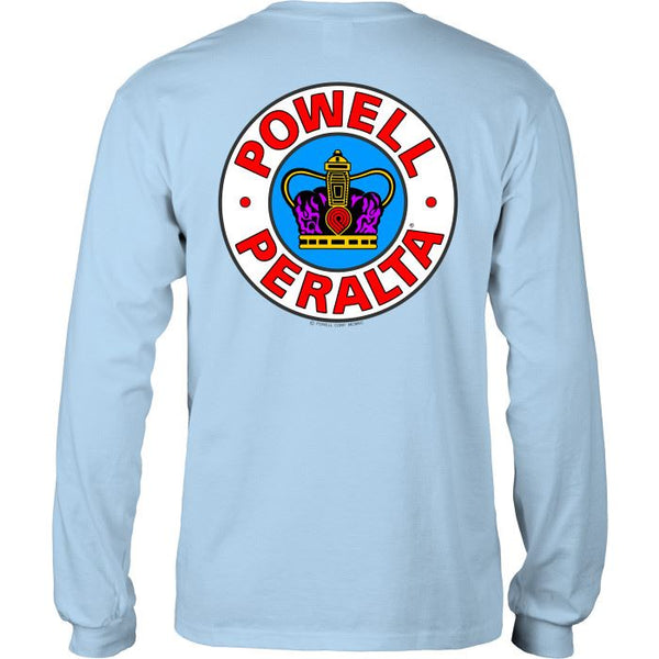 Powell-Peralta™ Supreme Longsleeve Tee Light Blue - Skatewarehouse.co.uk