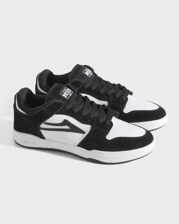 Lakai Telford Low Skate Shoes - Black White - Skatewarehouse.co.uk