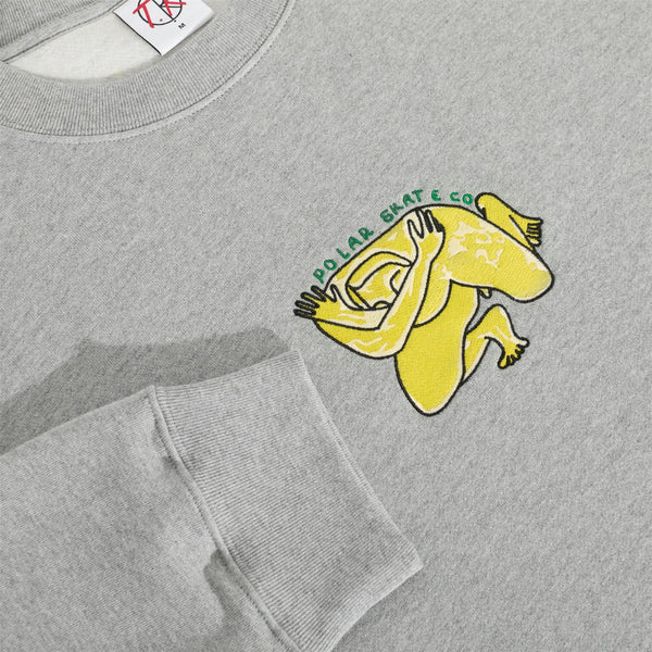 Polar Skate Co Dave Crewneck | Shy Bow (Heather Grey) - XL