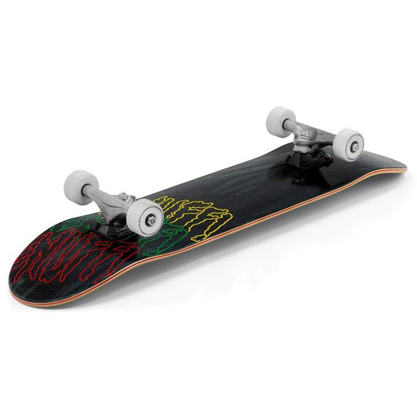 Enuff Three Tier Reloaded Black Complete Skateboard Bundle - SFR Helmet & Pads - 8.0