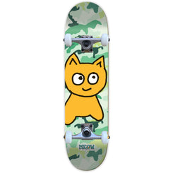 Meow Big Cat Green Camo Complete Skateboard - 6.5"