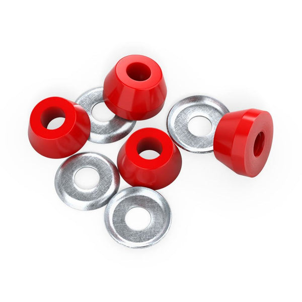 Indy Skateboard Bushings Standard Conical Soft 88a Red - Red - Skatewarehouse.co.uk