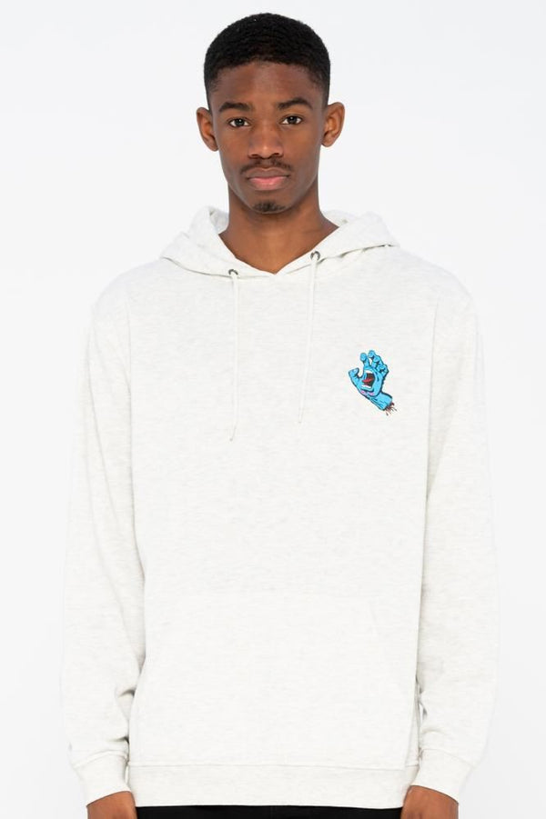 Santa Cruz Hood Screaming Hand Chest Hood - Athletic Heather - Skatewarehouse.co.uk