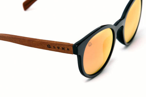 Luma Tidepool Recycled Sunglasses - Black/Fire - Skatewarehouse.co.uk