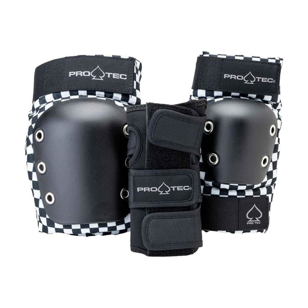 Pro-Tec Pads Street Adult 3-PK Pad Set Open - Checker